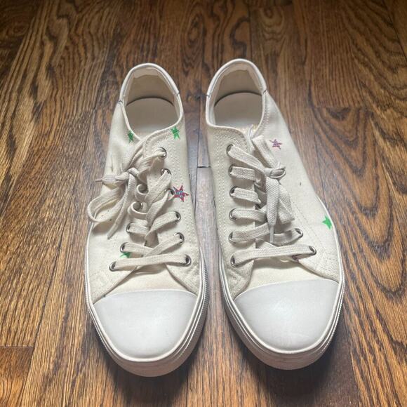Saint Laurent Saint Laurent Bedford Sneakers Star Print 7.5 - Picture 1 of 7